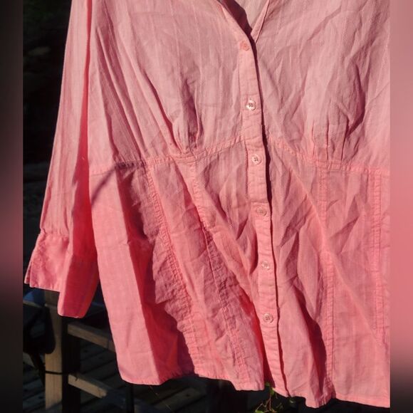 Pink Button Down Top - Picture 2 of 9